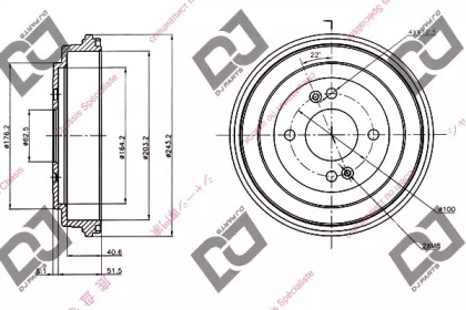 Тормозный барабан DJ PARTS BR1023